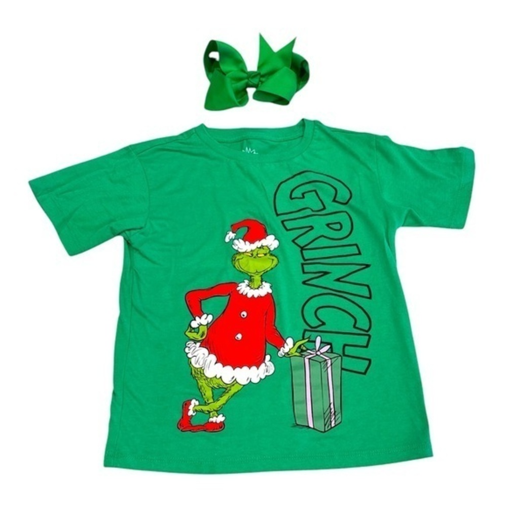 5T/5 Girls GRINCH Shirt with Bow